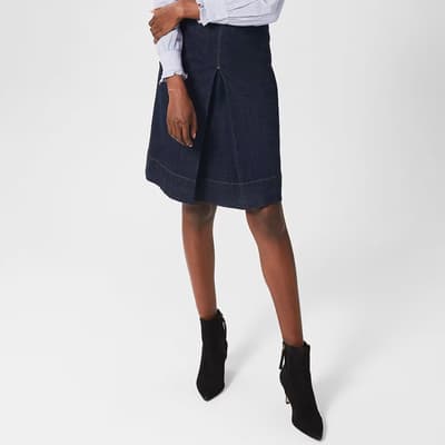 Dark Blue Ruth Denim Midi Skirt