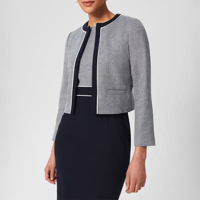 Navy Steph Cotton Blend Jacket