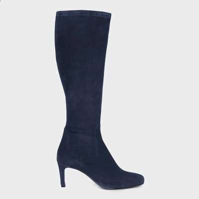 Navy Suede Lizzie Long Boot