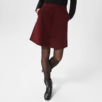 Red Ria Cord Skirt