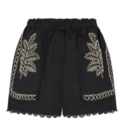 Black & Gold Izzie Shorts