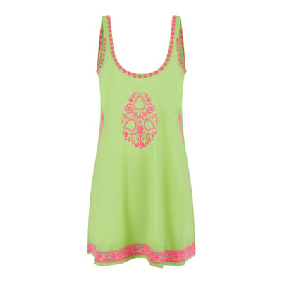 Lime & Pink Aloha Slip Dress