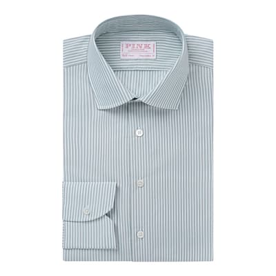 Green Stripe Tailored Fit Egyptian Cotton Shirt