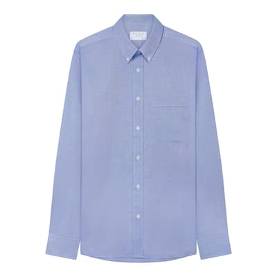 Blue Tailored Fit Oxford Cotton Shirt