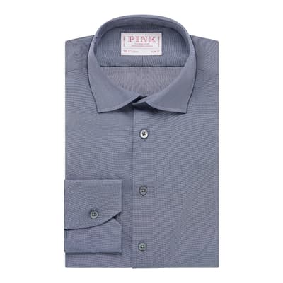 Blue Slim Fit Cotton Shirt