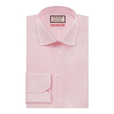 Pink Slim Fit Poplin Cotton Shirt