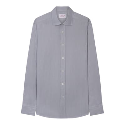 Blue Stripe Tailored Fit Cotton Shirt