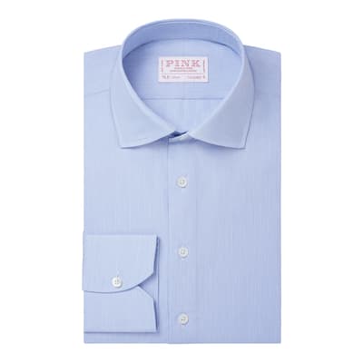 Blue Fine Stripe Tailored Fit Cotton Shirt