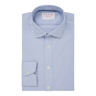 Blue Stripe Slim Fit Cotton Shirt