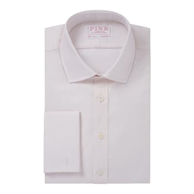 Pink Micro Check Tailored Fit Cotton Shirt