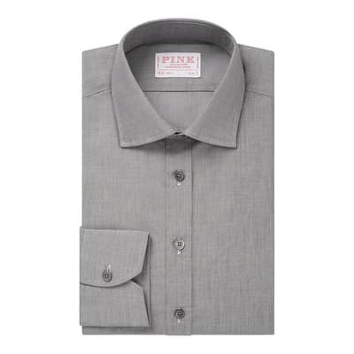 Purple Micro Check Tailored Fit Cotton Shirt