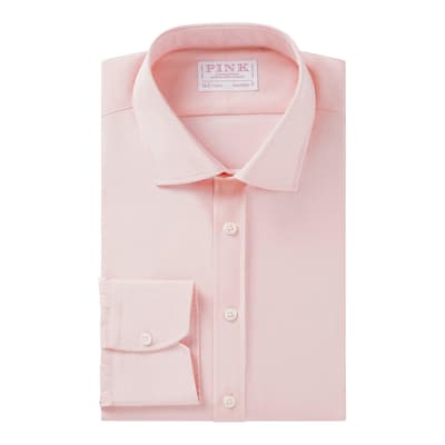 Pink Tailored Fit Poplin Cotton Shirt