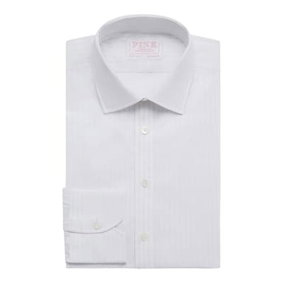 White Stripe Tailored Fit Cotton Shirt