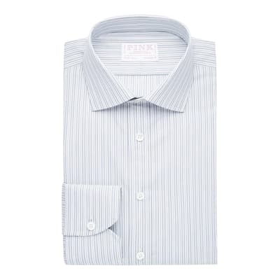 Grey Stripe Tailored Fit Cotton Shirt