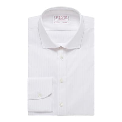 Pink Stripe Tailored Fit Cotton Shirt