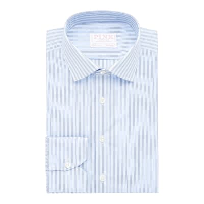 Blue Stripe Tailored Fit Cotton Shirt