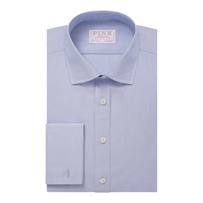 Blue Tailored Fit Cotton Shirt