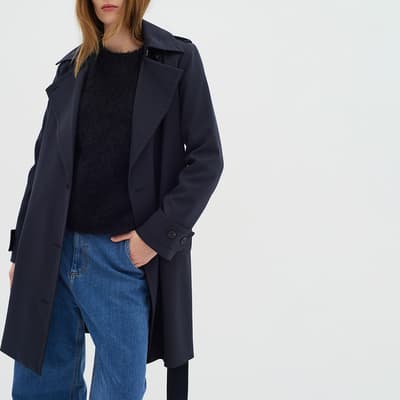 Navy Tinashe Short Trench coat