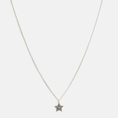 Silver Cosmo Star Neckless