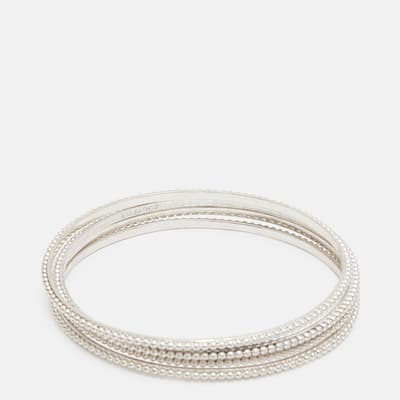 Silver Sinead Beaded Bangle