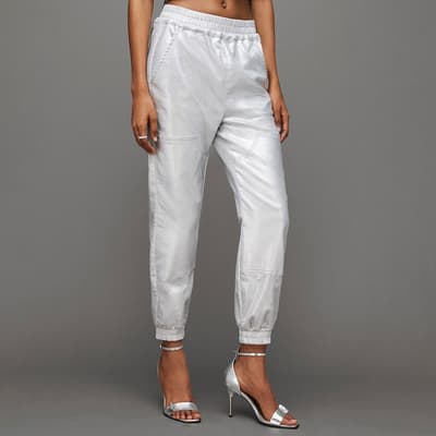 Silver Yara Coated Trousers