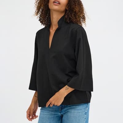 Black V Blouse