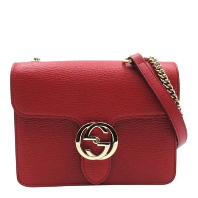 Red Gucci GG Chain Shoulder Bag