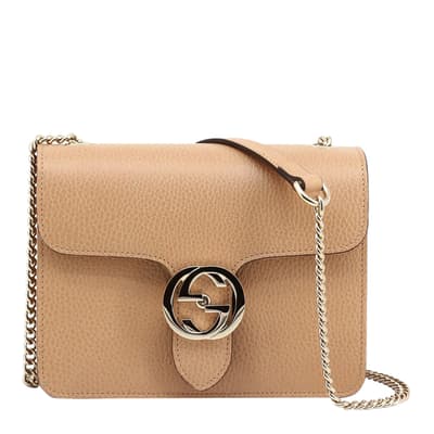 Nude Gucci Interlocking Crossbody Bag