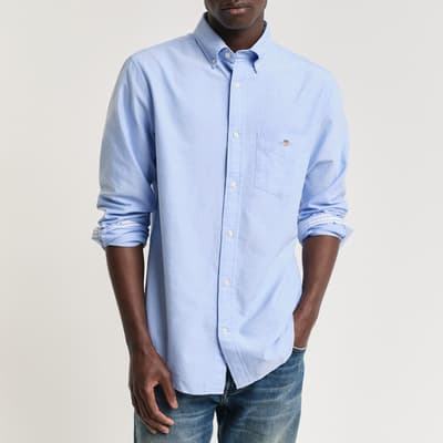 Pale Blue Regular Oxford Shield Shirt