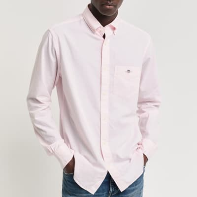 Pale Pink Regular Poplin Shield Shirt