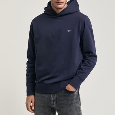 Navy Regular Embroidered Archive Shield Hoodie