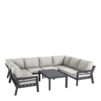 SAVE  £664 - New York U-Shaped Sofa Set / Dove Grey