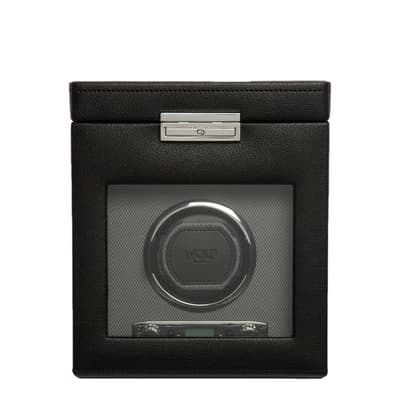 Black Viceroy Single Watch Winder with Storage