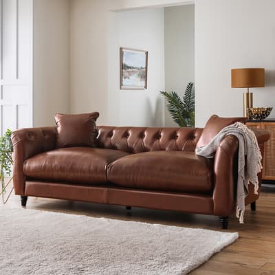 The Soho Large Sofa, Leather Brown