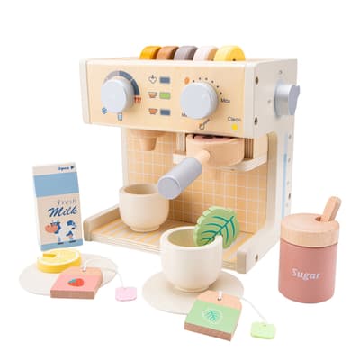 Coffee Machine Wooden Set