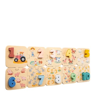 Number Farm Wooden Puzzle