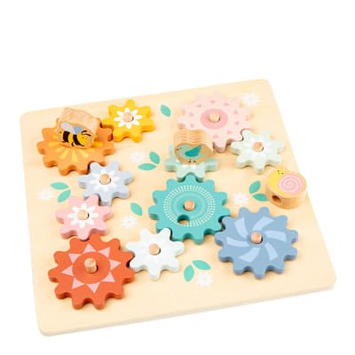 Spinning Wooden Garden Gear Puzzle