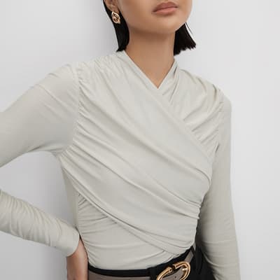 Stone Mara Drape Cross Front Top