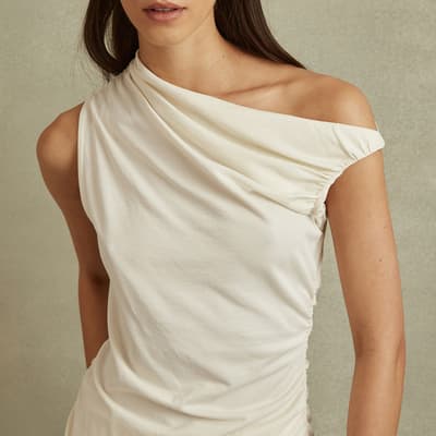 Ivory Dylan Ruched Sleeveless Top