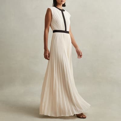 White Harley Pleated Maxi Dress