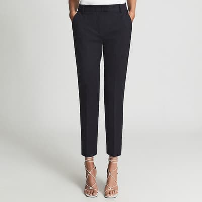 Navy Joanne Petite Slim Leg Trousers