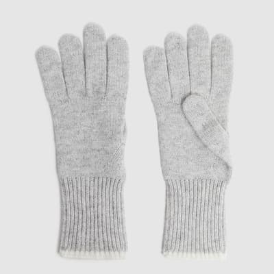 Grey Hazel Wool Blend Gloves