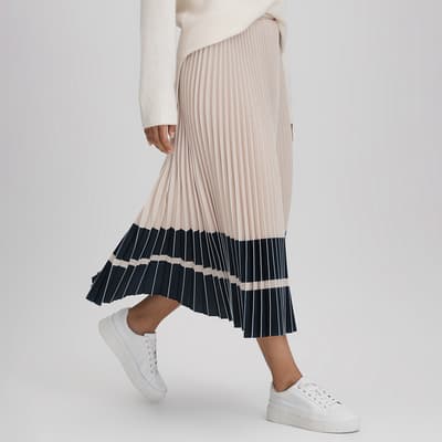 Nude Marie Pleated Midi Skirt