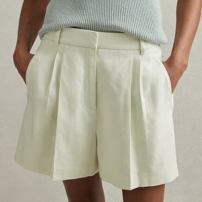 Mint Dianna Linen Blend Shorts