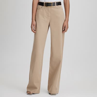 Camel Colora Denim Wide Leg Jeans 