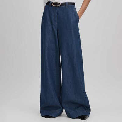 Dark Blue Olivia Wide Leg Jeans