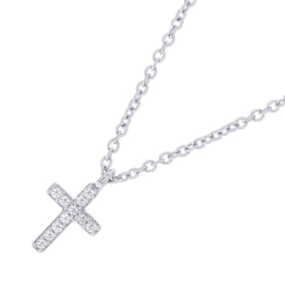 Silver Tiffany & Co Cross Necklace - AB