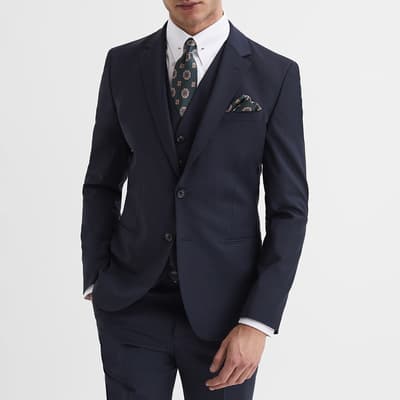 Navy Hope Wool Blend Blazer