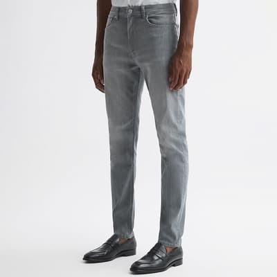 Grey Harry Slim Fit Stretch Jeans