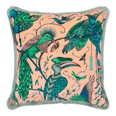 Audubon Luxury Velvet Cushion 46x46cm, Pink